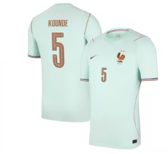 Jules Koundé France National Team Nike 2026 Away Stadium Replica Jersey - Green
