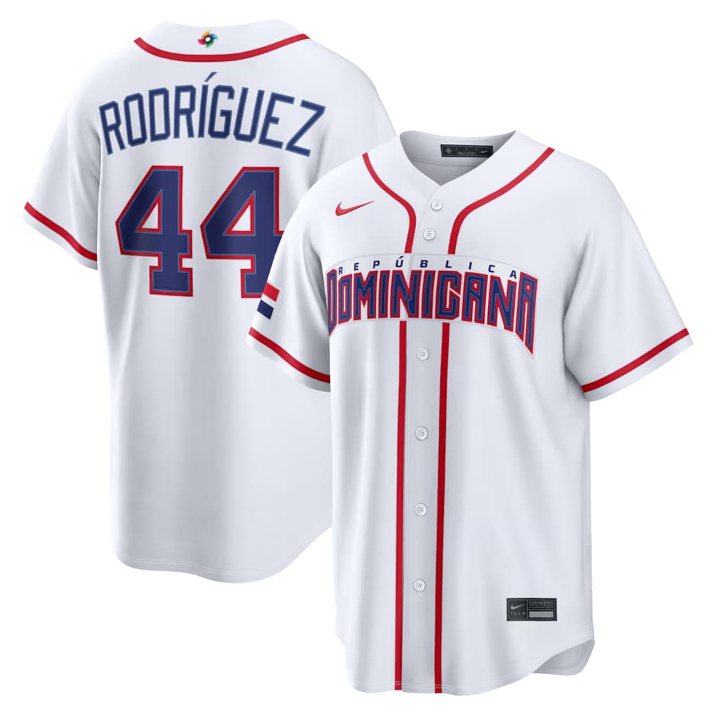 Julio Rodríguez Dominican Republic Baseball Nike 2026 World Baseball Classic Home Stadium Jersey - White