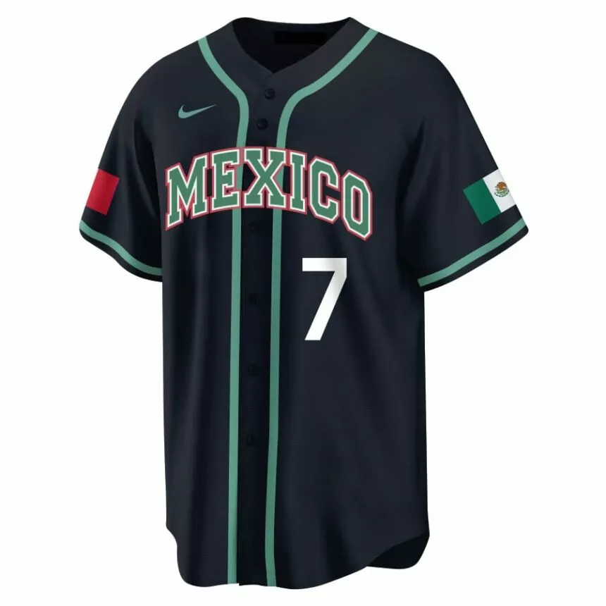 Julio Urias 7 Mexico Baseball 2023 World Baseball Classic Jersey – Black