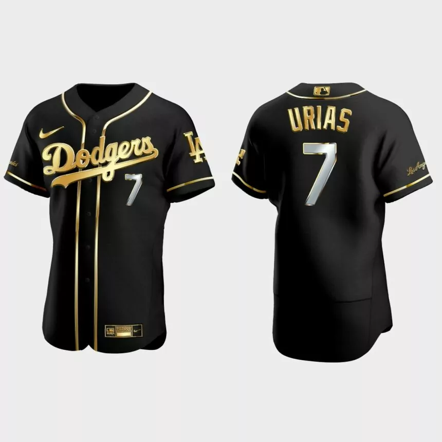 Julio Urias Los Angeles Dodgers 2021 Gold Program Golden Authentic Jersey – Black