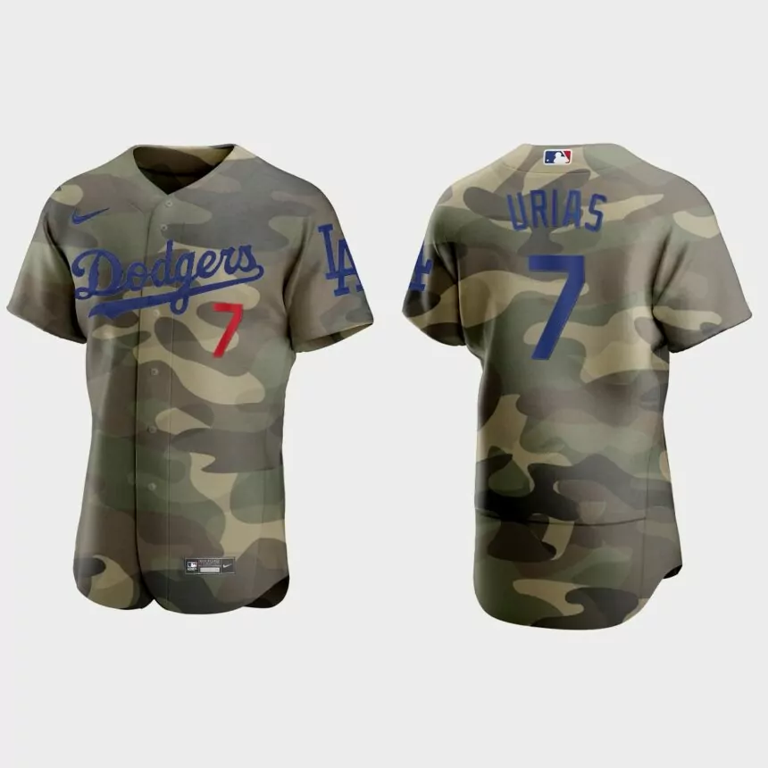 Julio Urias Los Angeles Dodgers 2021 National Armed Forces Day Authentic Jersey – Camo