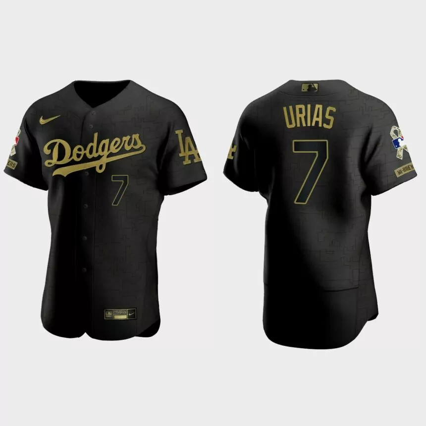 Julio Urias Los Angeles Dodgers 2021 Salute to Service Jersey – All Black