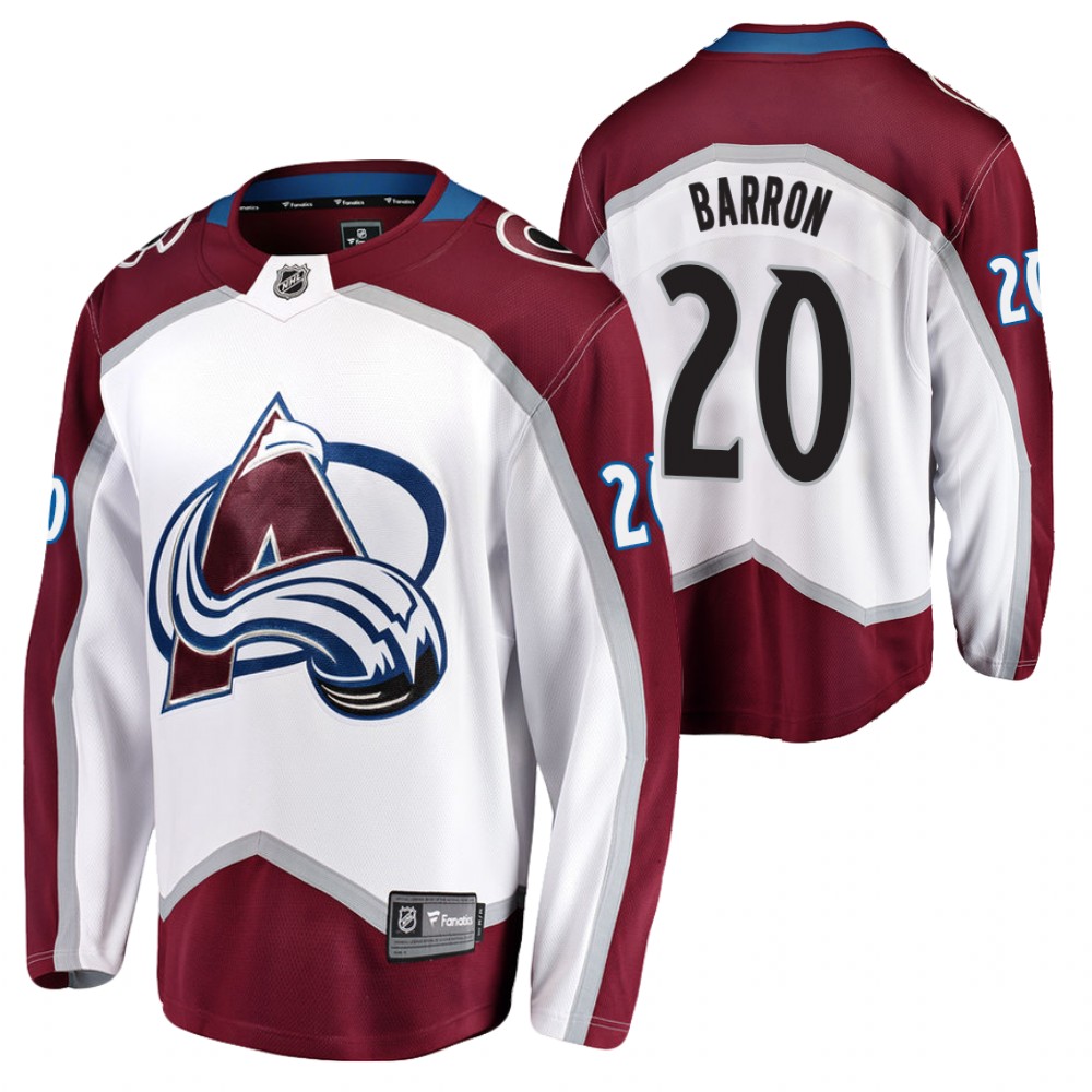 Justin Barron Colorado Avalanche 2020 NHL Draft White Away Jersey