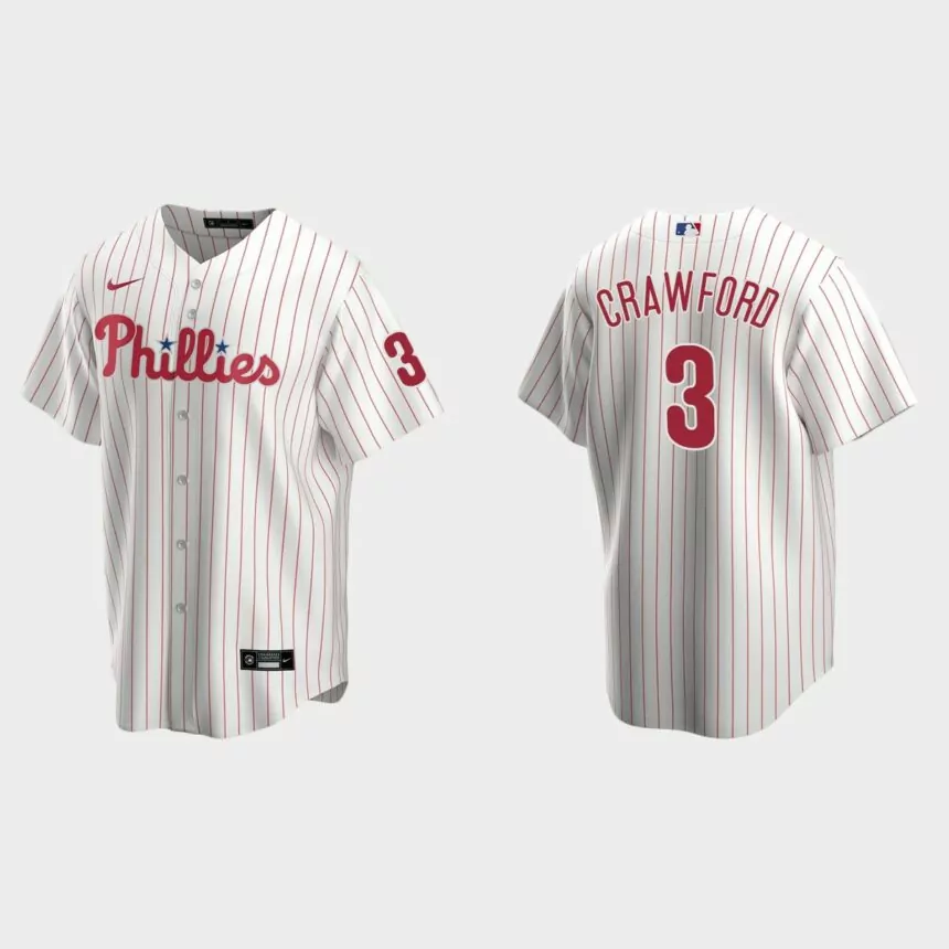 Justin Crawford Philadelphia Phillies 2022 MLB Draft Home Replica Jersey – White