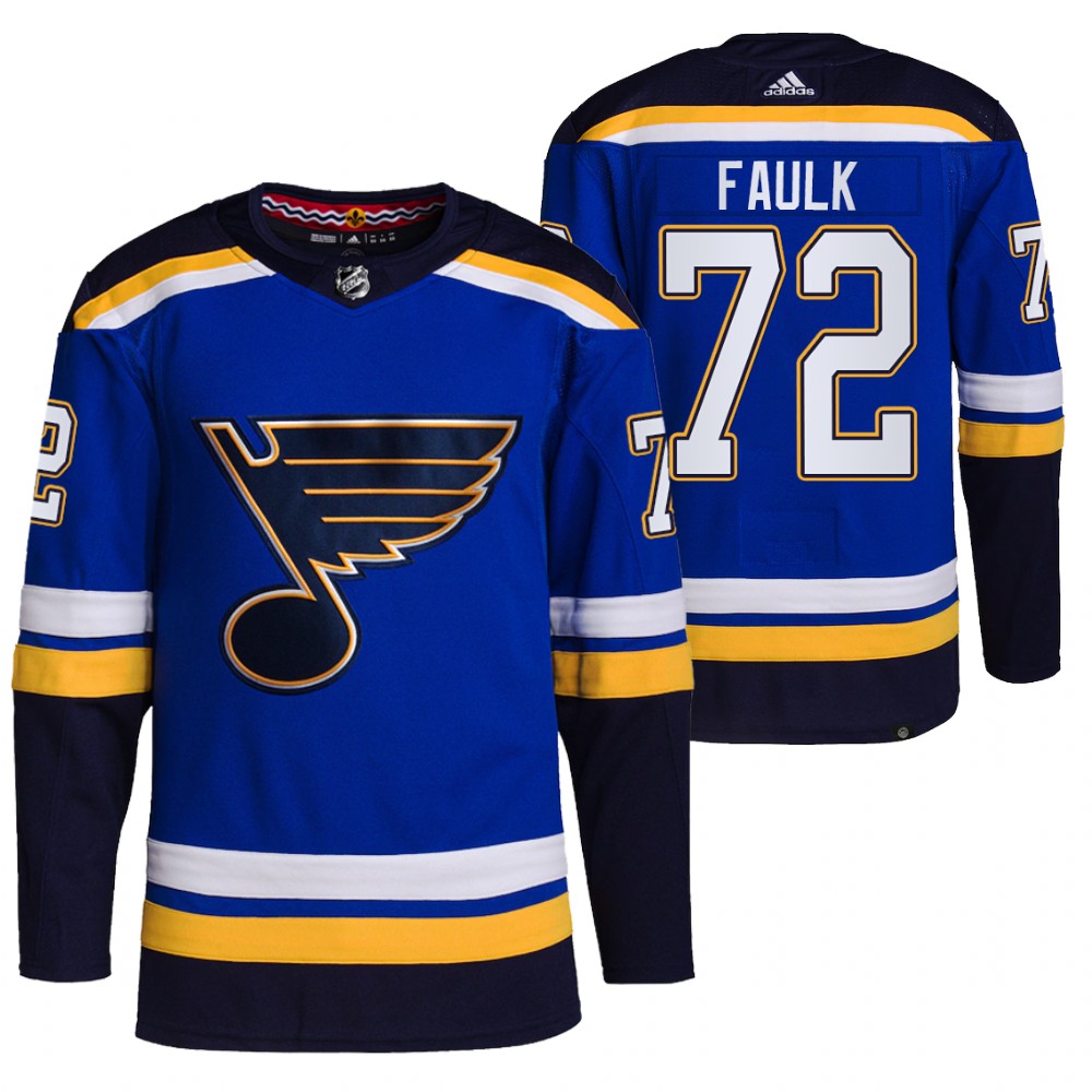 Justin Faulk 2021-22 St. Louis Blues Blue Home Primegreen Authentic Pro Jersey