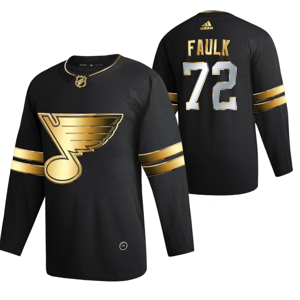 Justin Faulk St. Louis Blues Black 2021 Golden Edition Jersey Limited Authentic