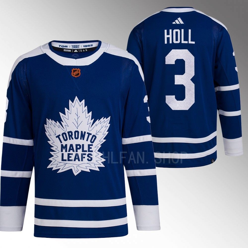 Justin Holl 2022 Toronto Maple Leafs Blue Reverse Retro 2.0 Authentic Primegreen Jersey