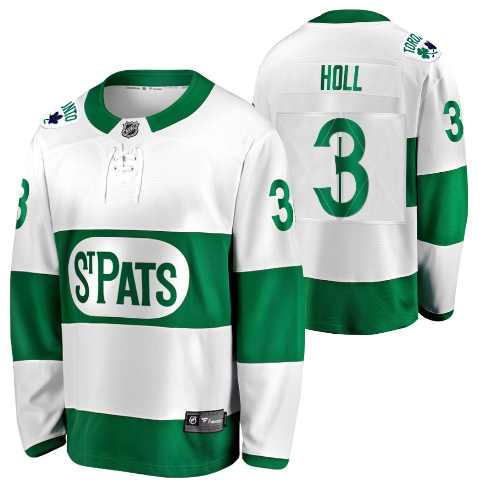 Justin Holl Maple Leafs 2021 St. Pats Green #3 Jersey