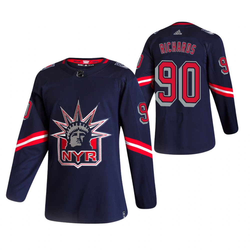 Justin Richards New York Rangers Reverse Retro Navy Men's Jersey Authentic