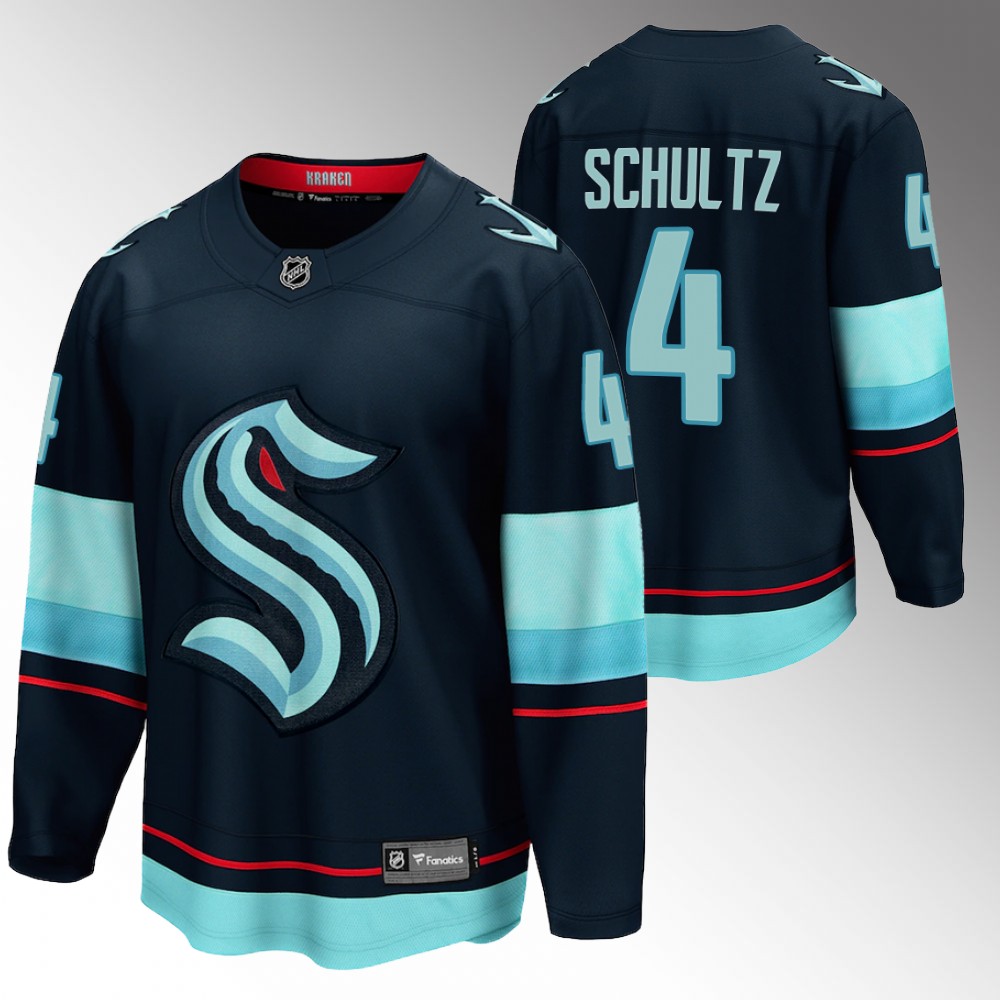 Justin Schultz Jersey Seattle Kraken Home Navy 2022 Breakaway Player