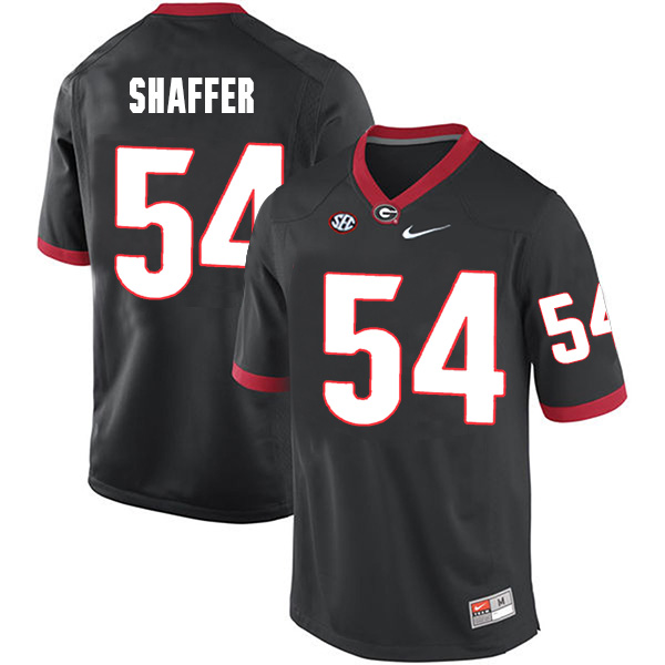 Justin Shaffer Georgia Bulldogs Men's Jersey - #54 NCAA Black Limited Home