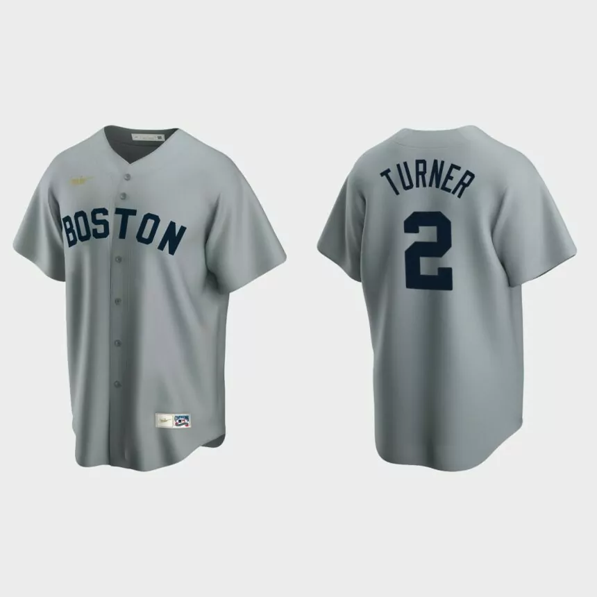 Justin Turner Boston Red Sox Cooperstown Collection Road Jersey – Gray