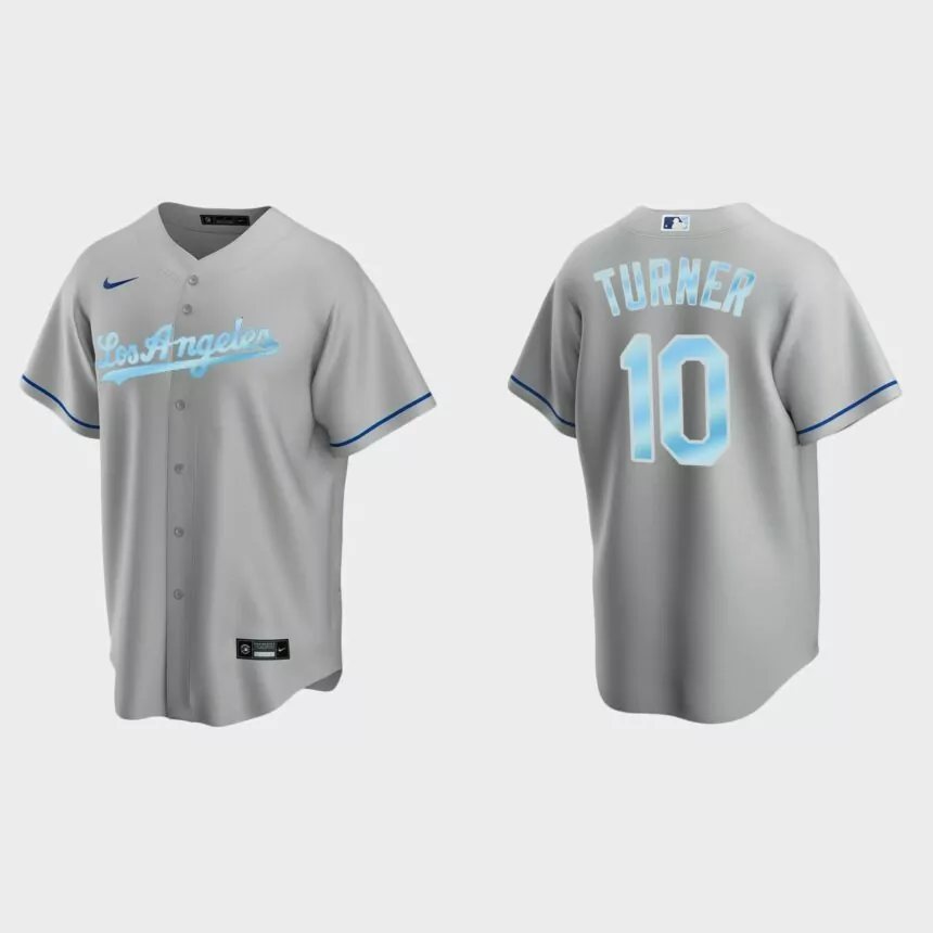 Justin Turner Los Angeles Dodgers 2022 Father’s Day Gift Replica Jersey – Gray