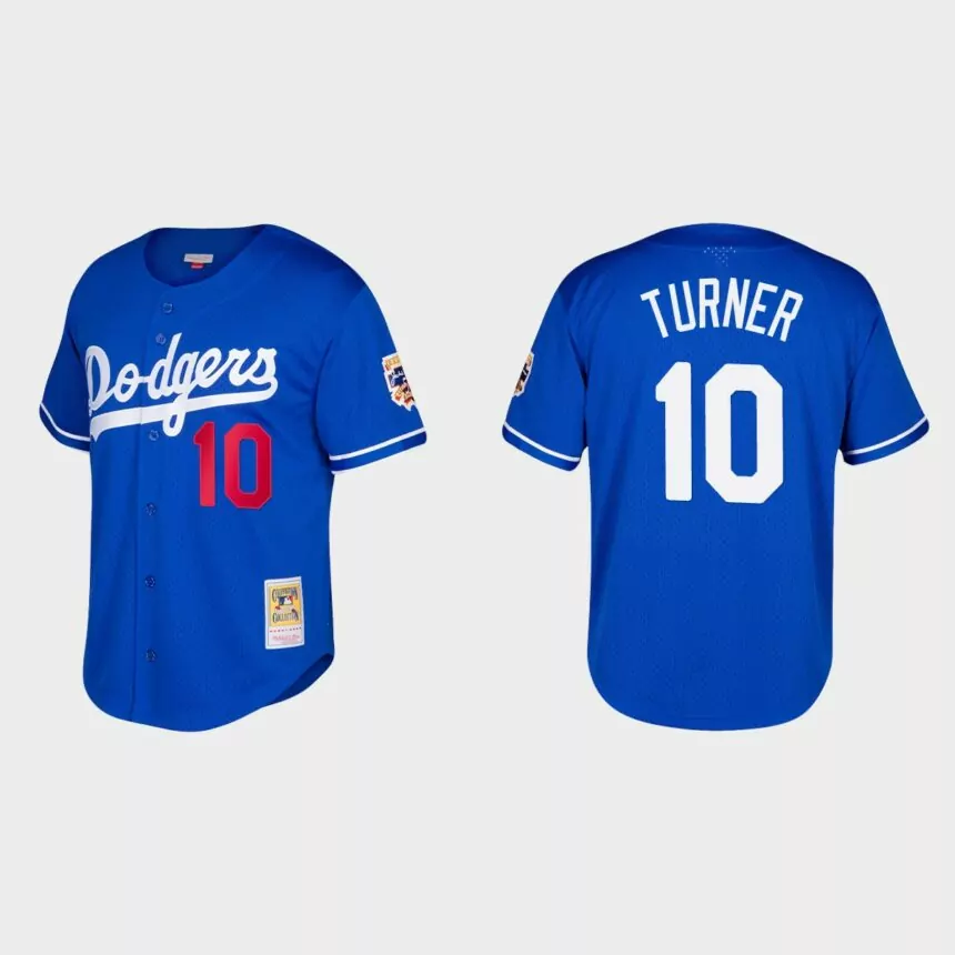 Justin Turner Los Angeles Dodgers Cooperstown Collection Mesh Batting Practice Jersey – Royal