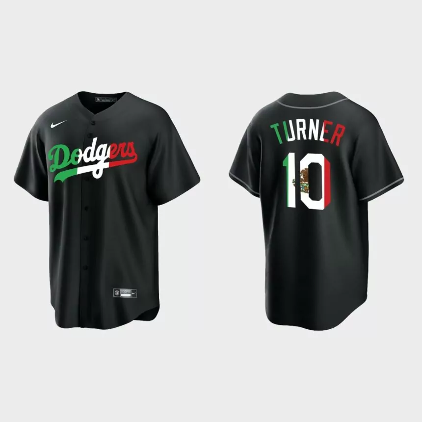 Justin Turner Los Angeles Dodgers Mexican Heritage Night Replica Jersey – Black