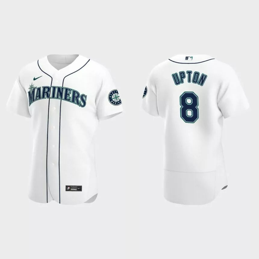 Justin Upton Seattle Mariners Authentic Home Jersey – White