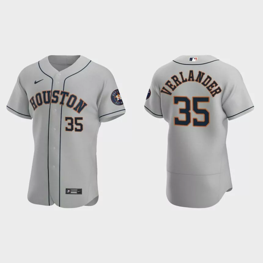 Justin Verlander #35 Houston Astros Gray Authentic 2020 Road Jersey