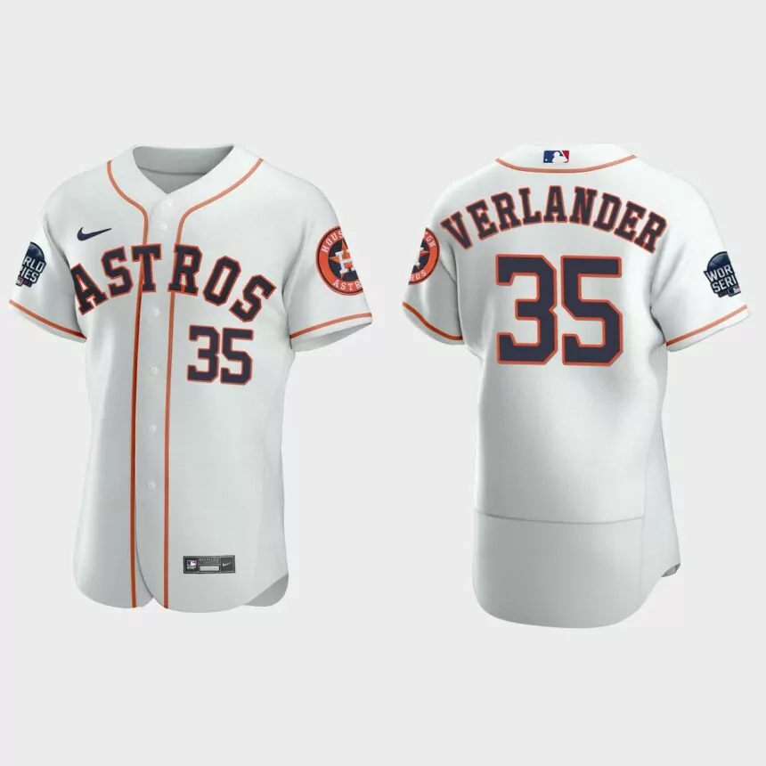 Justin Verlander Houston Astros 2021 World Series Authentic Jersey – White