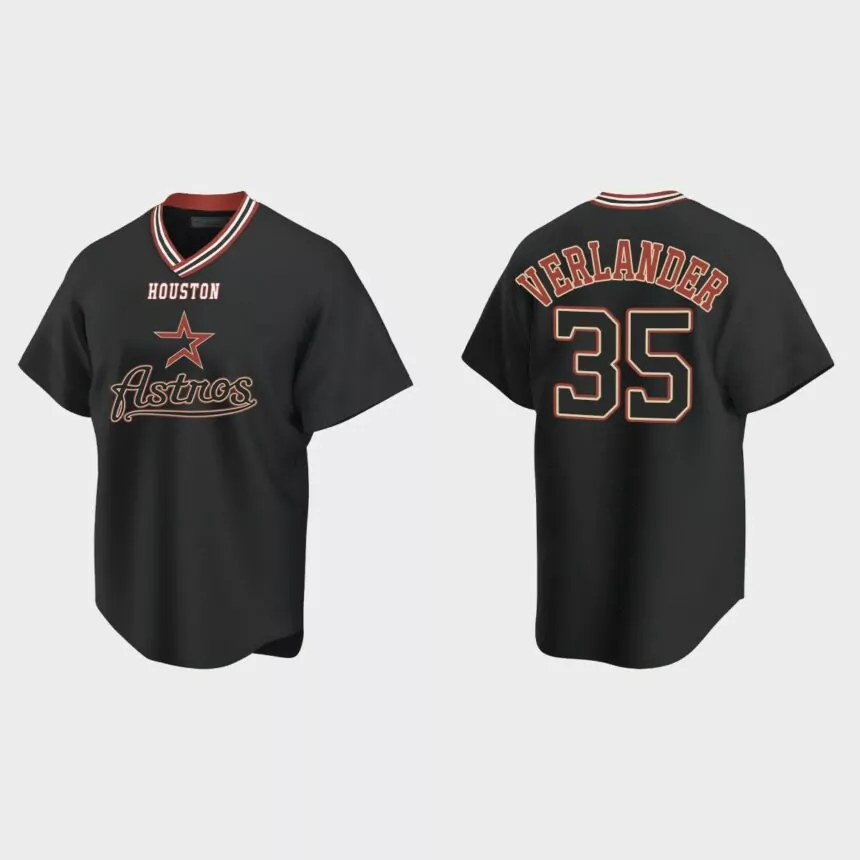 Justin Verlander Houston Astros Vintage Replica Jersey – Black