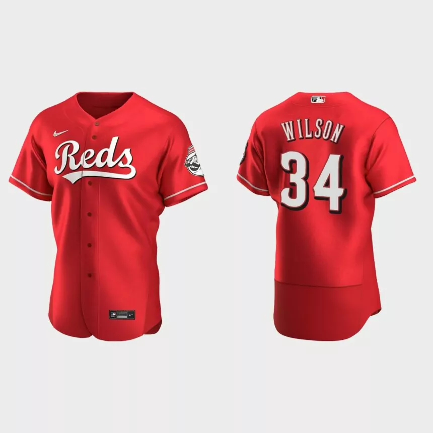 Justin Wilson Cincinnati Reds Authentic Alternate Jersey – Scarlet
