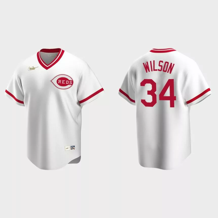 Justin Wilson Cincinnati Reds Cooperstown Collection Home Jersey – White