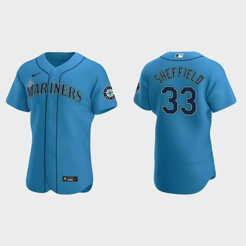 Justus Sheffield #33 Seattle Mariners Authentic Alternate Jersey – Royal