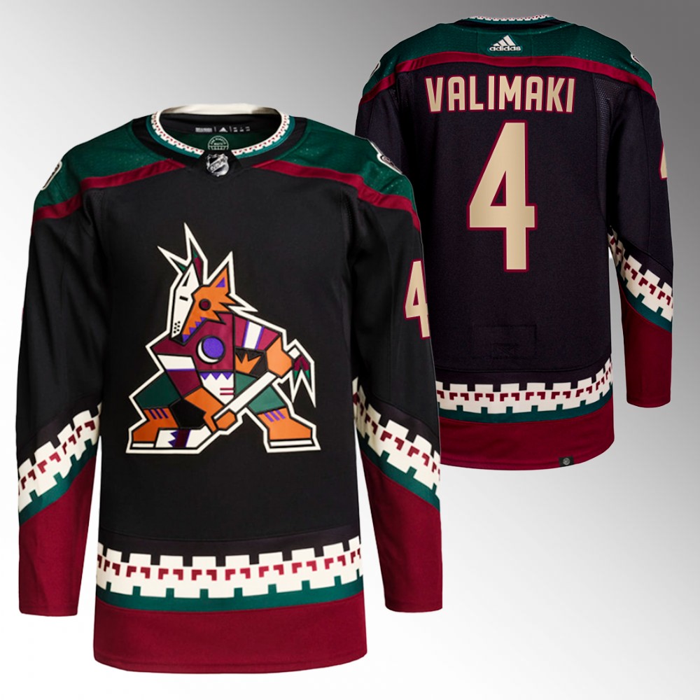 Juuso Valimaki Arizona Coyotes Black Primegreen Home Jersey