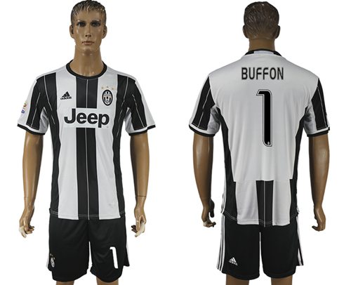 Juventus #1 Buffon Home Soccer Club Jersey
