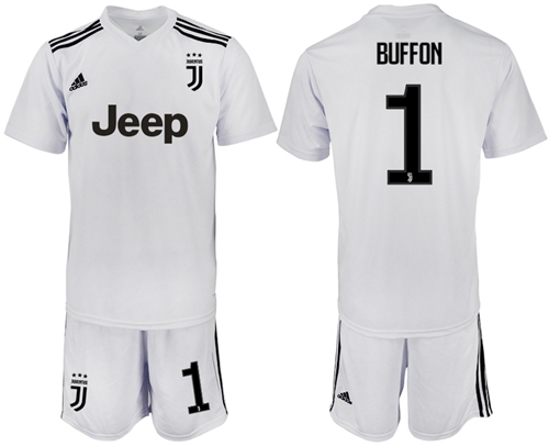 Juventus #1 Buffon White Soccer Club Jersey