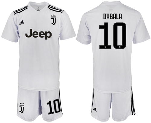 Juventus #10 Dybala White Soccer Club Jersey