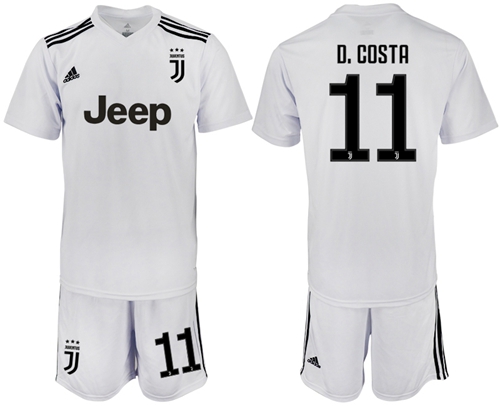 Juventus #11 D.Costa White Soccer Club Jersey