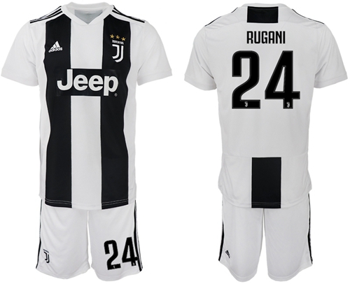Juventus #24 Rugani Home Soccer Club Jersey