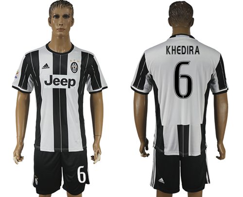 Juventus #6 Khedira Home Soccer Club Jersey
