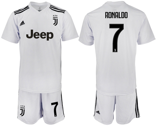Juventus #7 Ronaldo White Soccer Club Jersey