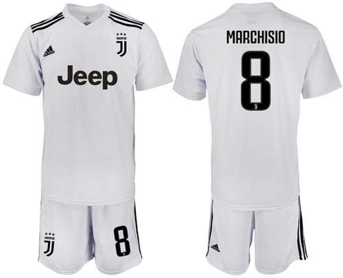 Juventus #8 Marchisio White Soccer Club Jersey