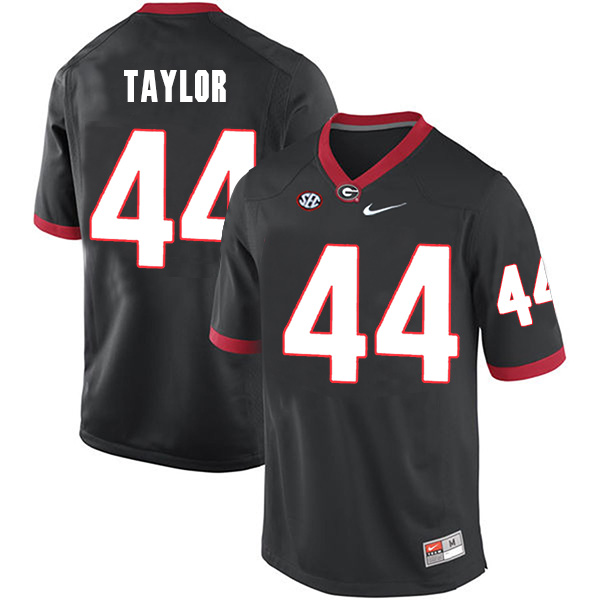 Juwan Taylor Georgia Bulldogs Men's Jersey - #44 NCAA Black Limited Home