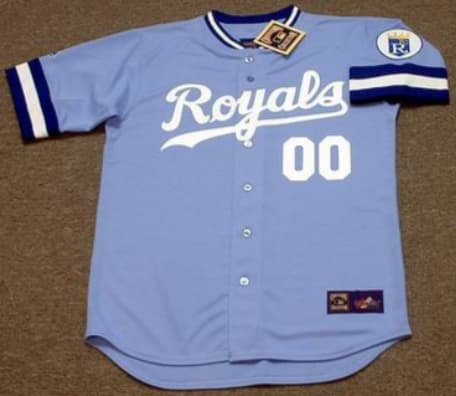 KANSAS CITY ROYALS 1980's Majestic Cooperstown Away Jersey Customized