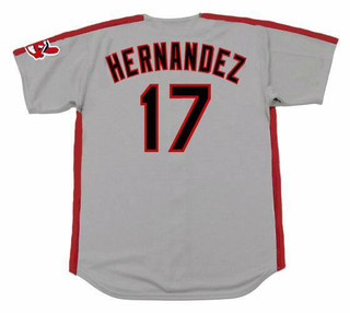 KEITH HERNANDEZ Cleveland Indians 1990 Away Majestic Throwback Baseball Jersey