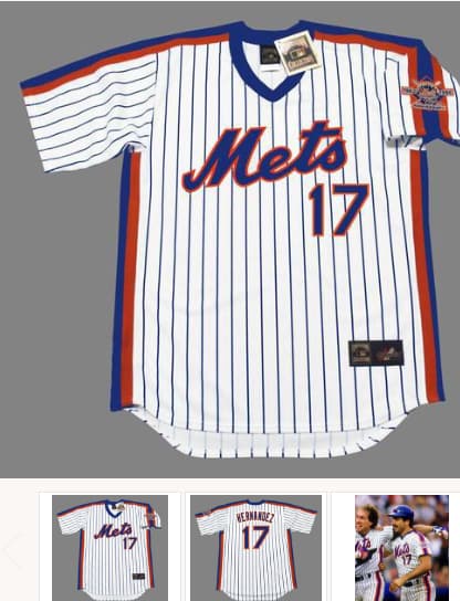 KEITH HERNANDEZ New York Mets 1986 Majestic Home Throwback Baseball Jersey