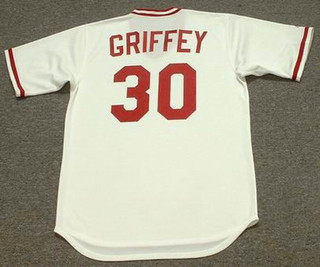 KEN GRIFFEY Cincinnati Reds 1975 Majestic Cooperstown Home Baseball Jersey