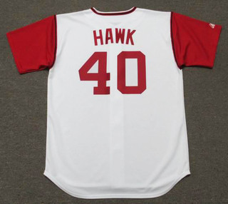 KEN HARRELSON Cleveland Indians 1969 Home Majestic Baseball Throwback Jersey