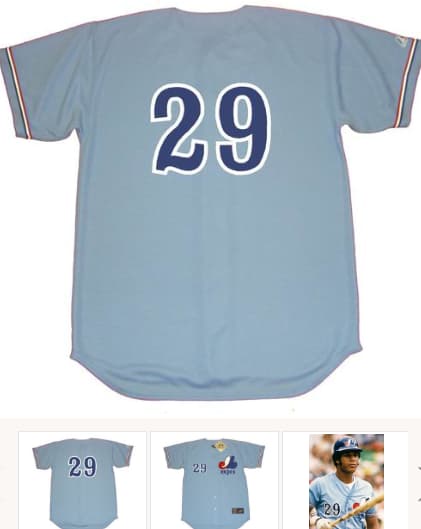 KEN SINGLETON Montreal Expos 1973 Majestic Cooperstown Away Baseball Jersey