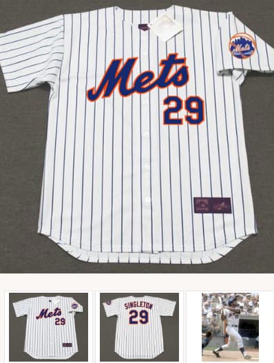KEN SINGLETON New York Mets 1971 Home Majestic Baseball Throwback Jersey