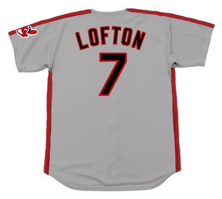 KENNY LOFTON Cleveland Indians 1993 Away Majestic Baseball Throwback Jersey