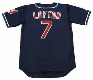 KENNY LOFTON Cleveland Indians 1995 Majestic Throwback Alternate Baseball Jersey