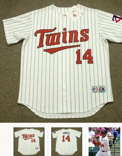 KENT HRBEK Minnesota Twins 1991 Majestic Throwback Home Baseball Jersey