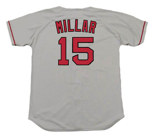 KEVIN MILLAR Boston Red Sox 2004 Majestic Throwback Away Baseball Jersey
