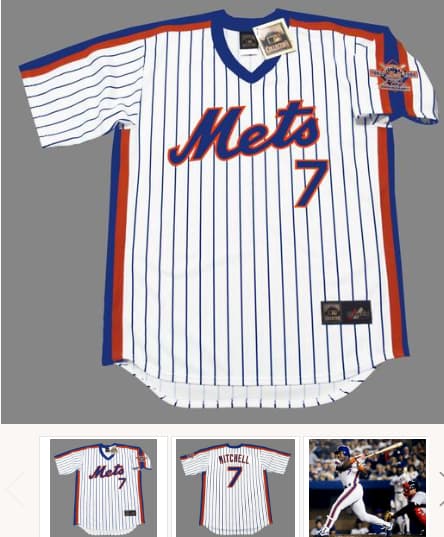 KEVIN MITCHELL New York Mets 1986 Majestic Cooperstown Home Baseball Jersey