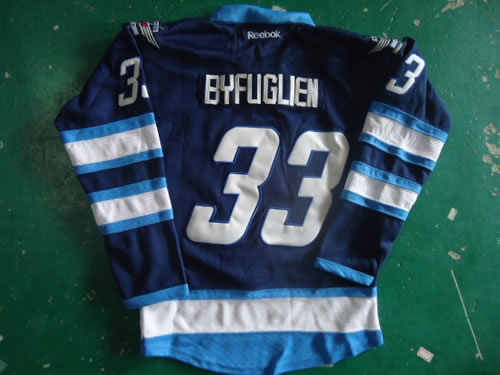 KID NHL jerseys Winnipeg Jets 33 BYFUGLIEN blue