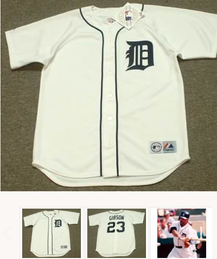 KIRK GIBSON Detroit Tigers 1984 Majestic Throwback Home Baseball Jersey